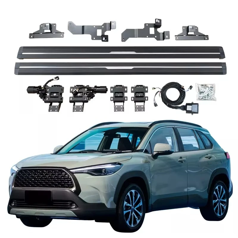 

Electric Running Boards Retractable Aluminum Alloy For Corolla Cross 2022-2024 Side Steps with Carry Bag
