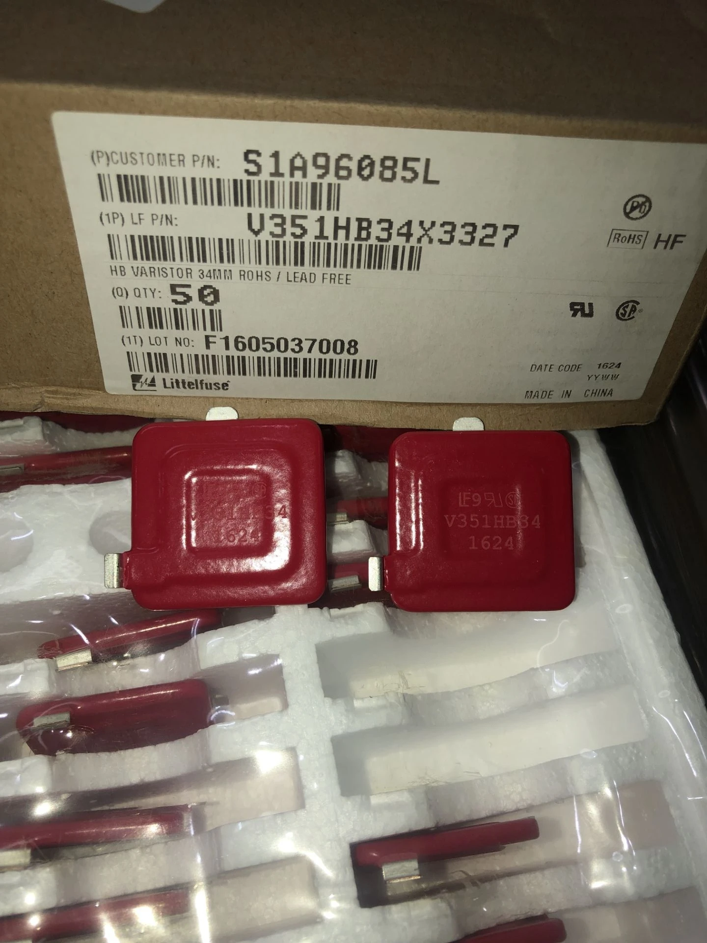 

5pcs/Lite varistor S1A96085L V3541HB34X3327 V351HB34