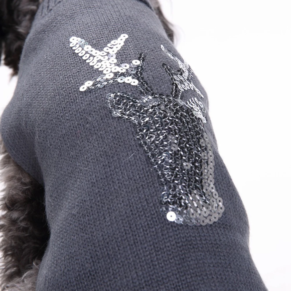 

Pet Dog Clothes Christmas Elk Pattern Sweater Size S Warm Winter Puppy Costume Adorable Garment Dog Clothes Adorable Sweater