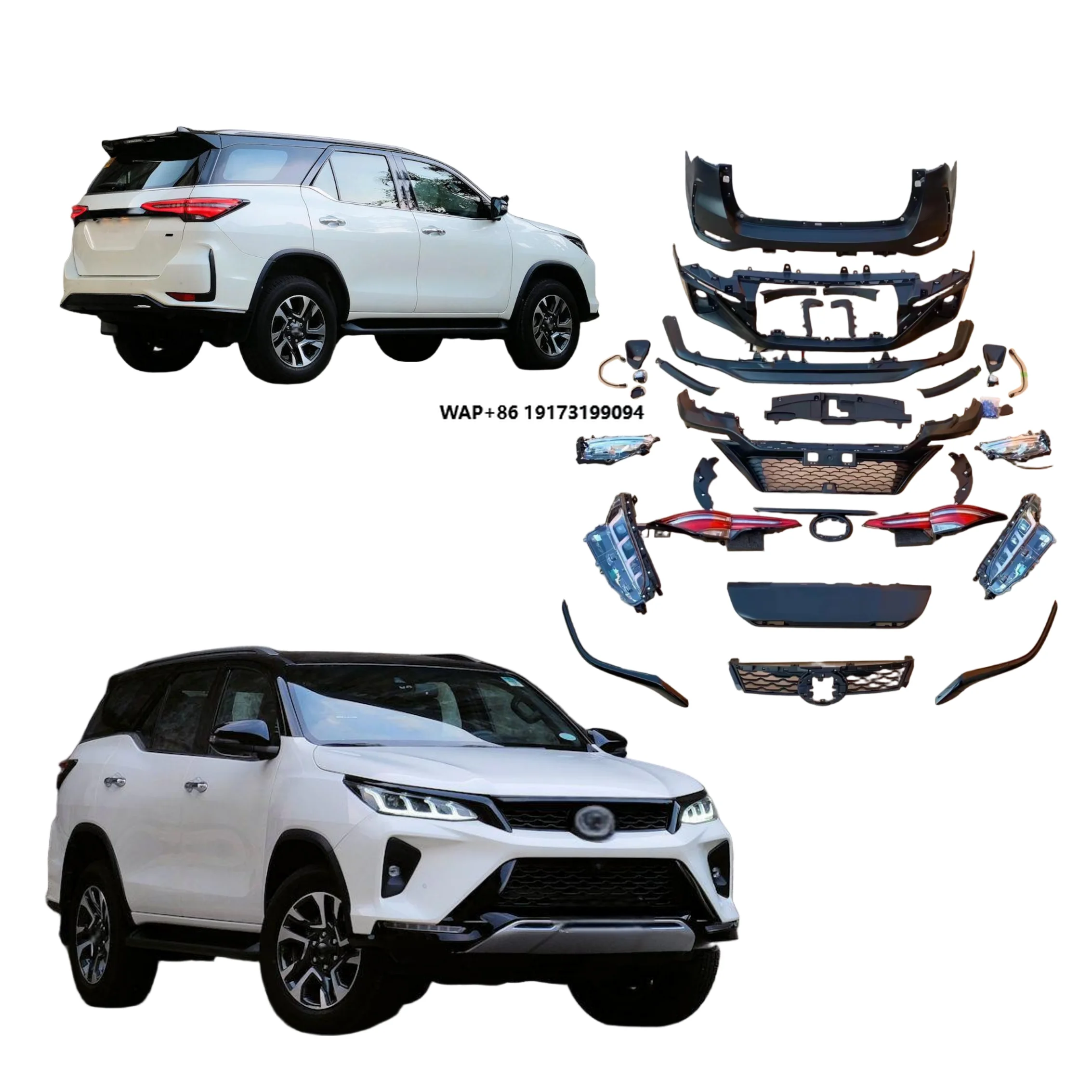 

Easy Install Bodykit for Fortuner 2017-2022 Upgrade to Fortuner Legender Classic Style LED Headlights Taillights