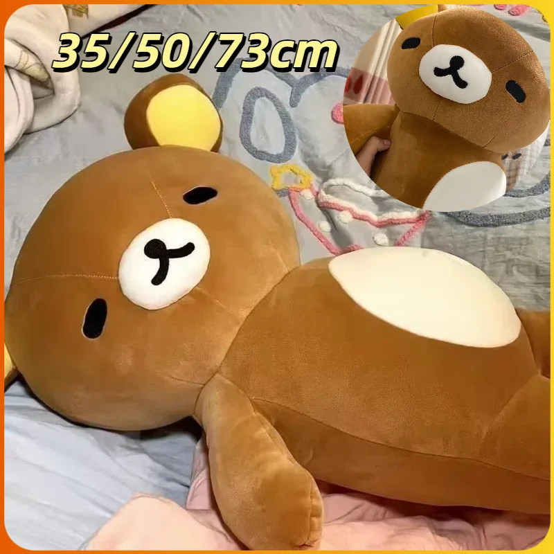 35-73 سنتيمتر لطيف الكرتون الدهنية Rilakkumas ألعاب من نسيج مخملي دمية النوم عناق وسادة وسادة أريكة غرفة الديكور مهرجان مفاجأة هدية