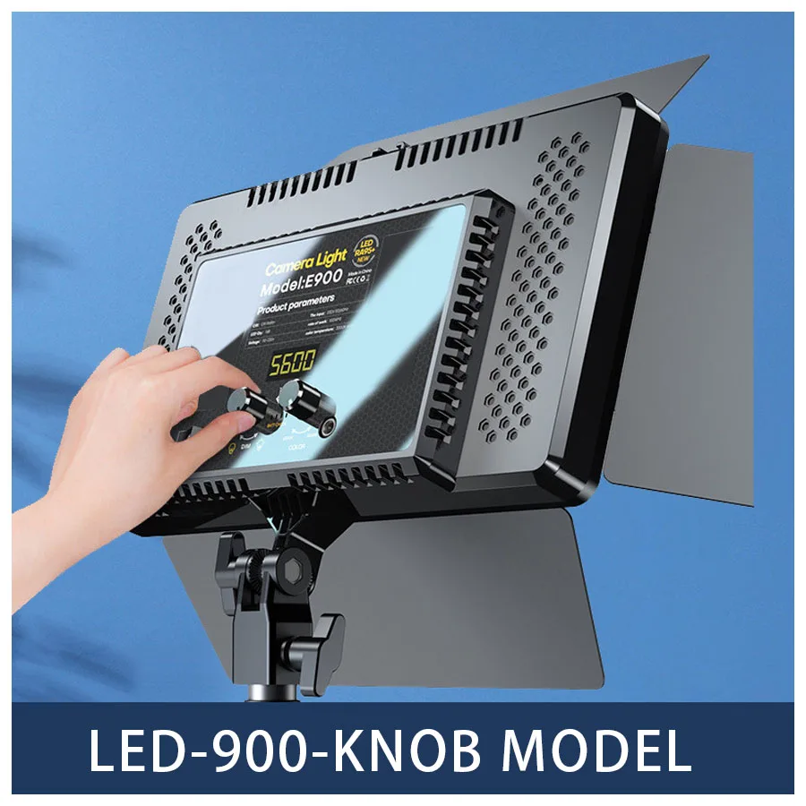 E900 Portable Video Recording Photography Panel Lamp ,55W LED Photo Studio Light for Tiktok Youbute Game Live Video Lighting