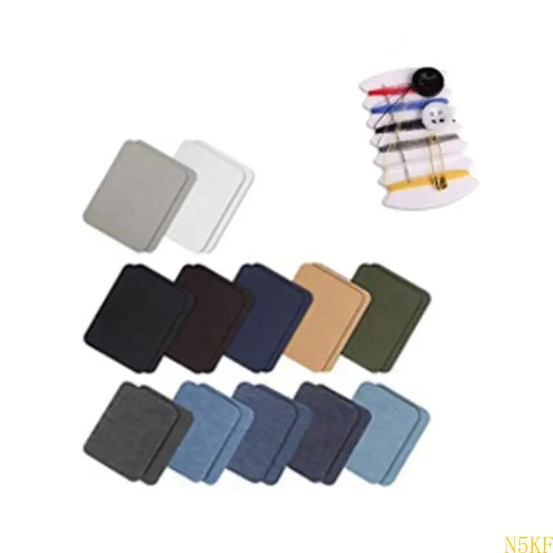 

N5KF Fabric Repair Patches Sewing Accessories for Quick Garment Fixes and Repairing