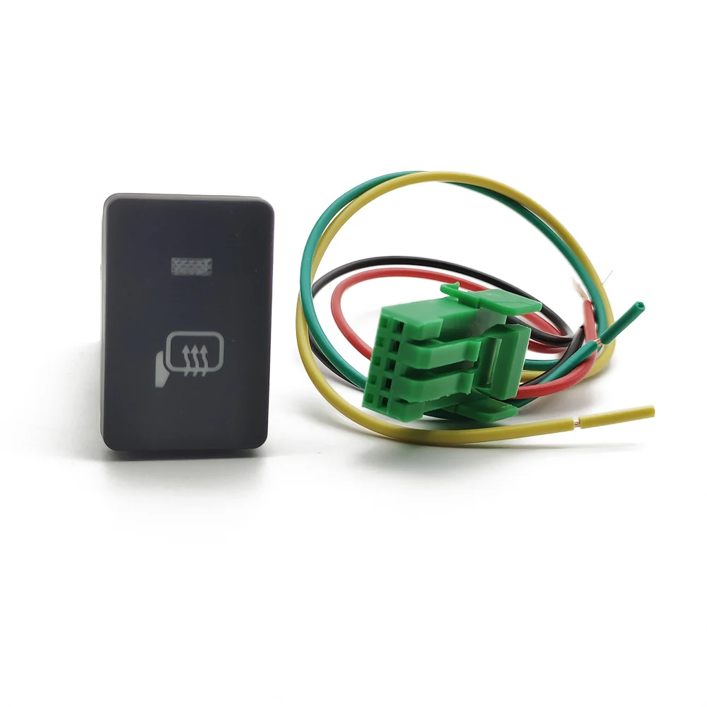 1PC LED Espelho Retrovisor Botão Interruptor De Aquecimento Do Carro Com Fio De Conexão Para Toyota PRADO 2010-2019 Acessórios Do Carro