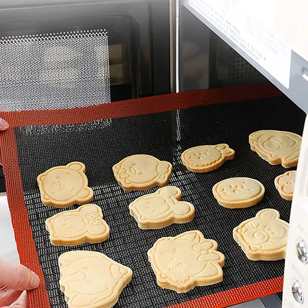 Bread Baking Pad Oven Liner Mat Perforated Steaming Mesh Microperforated Fiberglass Non Stick Mat For Baking Cooking Pastry