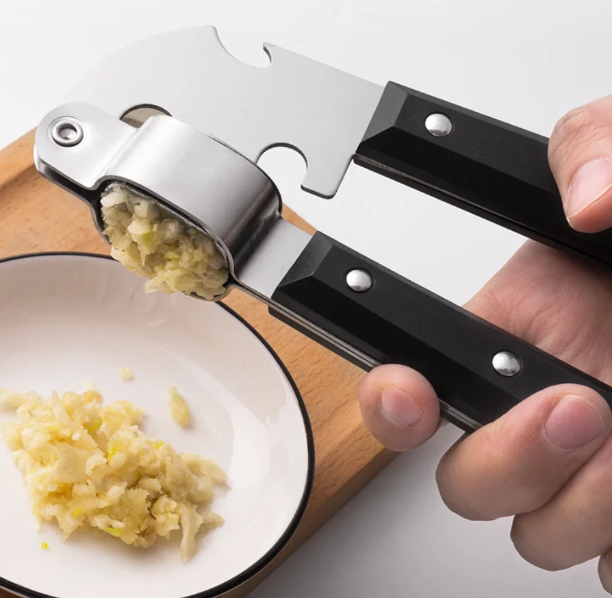 Stainless Steel Manual Garlic Press Thickened Garlic Grinder Kitchen Tool for Making Garlic Paste And Mash