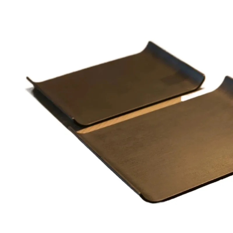 

New Chinese wood grain black tray rectangular water cup tray tea tray hotel supplies creative coffee