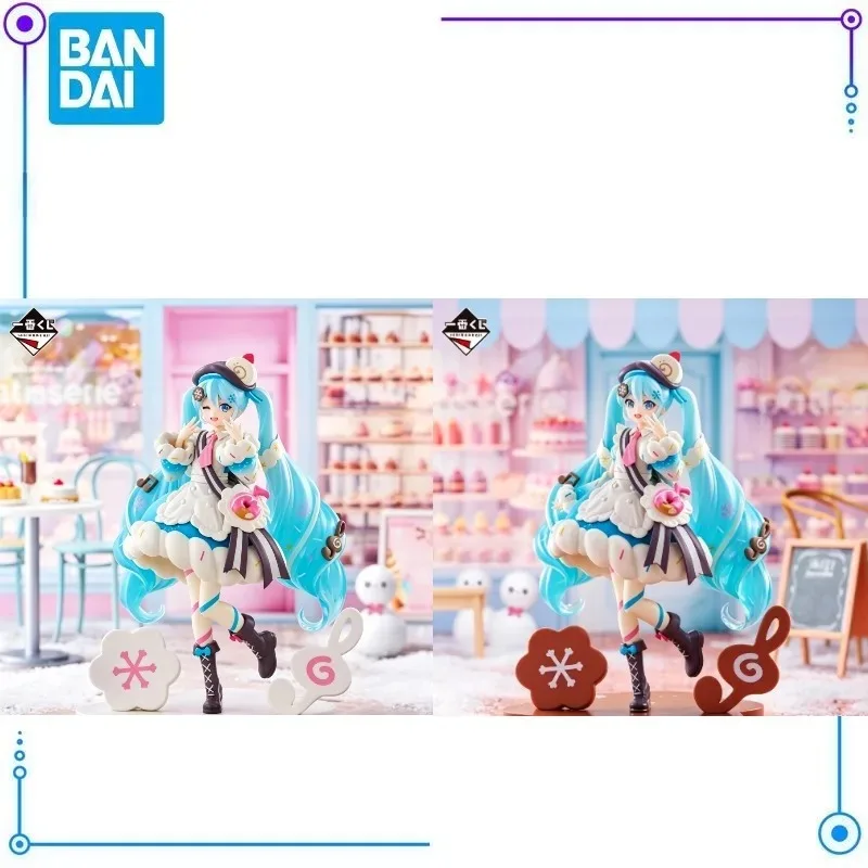 

In Stock BANDAI Ichiban Kuji Hatsune Miku Snow Miku All Stars Snow Miku model toys exquisite figures anime characters ornaments