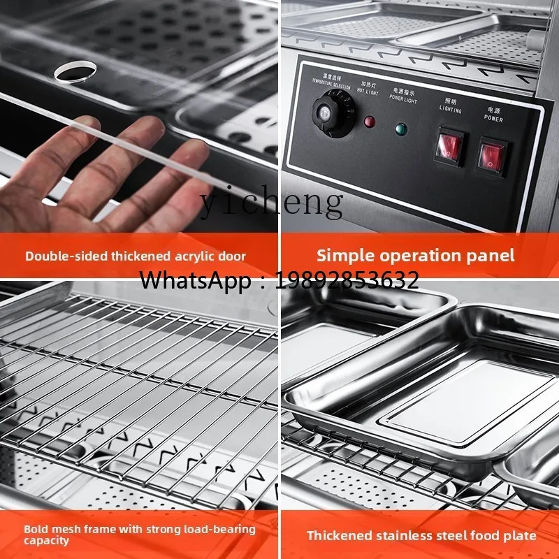 Commercial Insulation Cabinet Display Cabinet Constant Temperature Heating Insulation Box Fried Chicken Burger Egg Tart