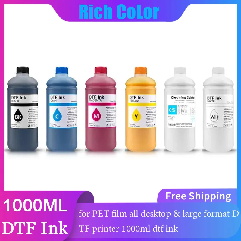 

1000ML DTF ink for direct transfer film for PET film all desktop & large format DTF printer 1000ml dtf ink