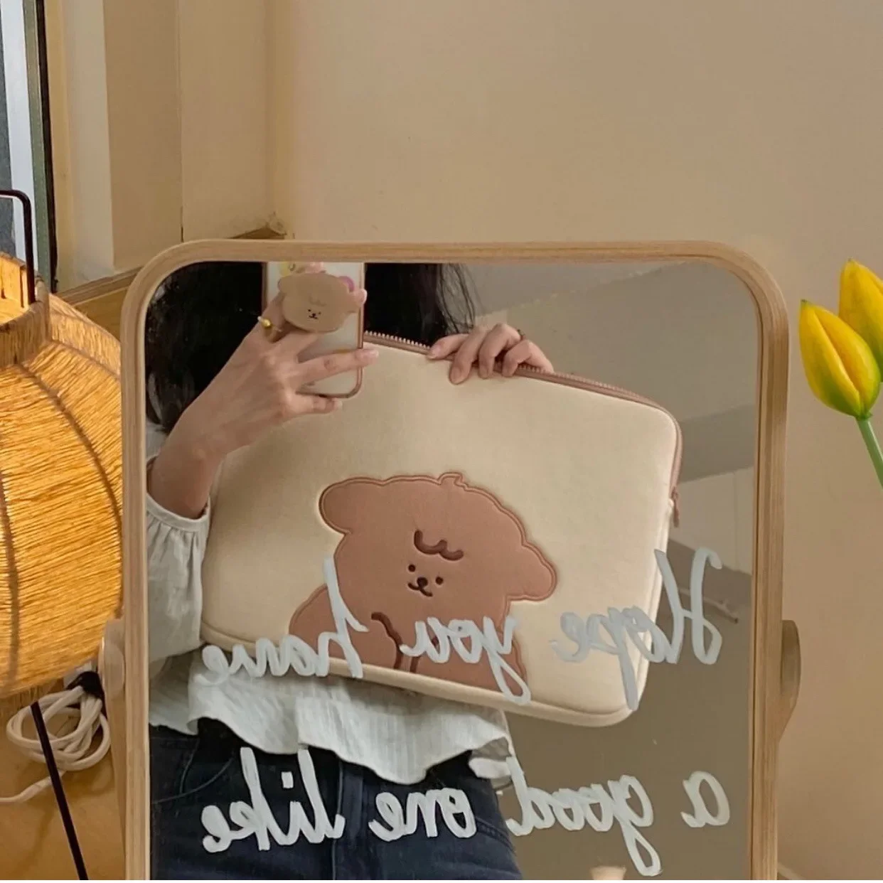 Ins Wind Cute New Fat Sheep Bolsa para laptop de 13/15 polegadas Armazenamento plano 11 Liner Bolsa InsiPad Manga protetora