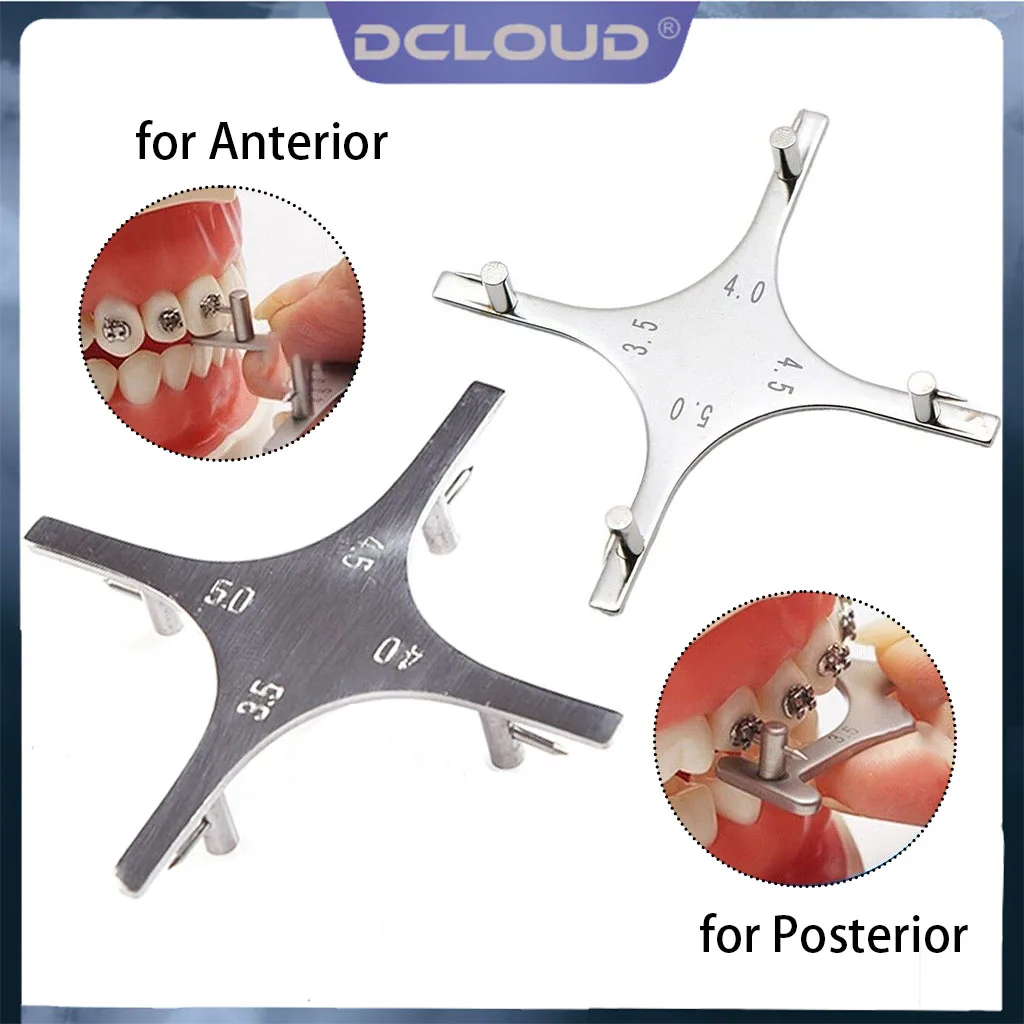 

DCLOUD Dental Orthodontic Bracket Gauge Brackets Positioner Height Wick Gauge High Precision Bracket Positioning Dentistry Tool