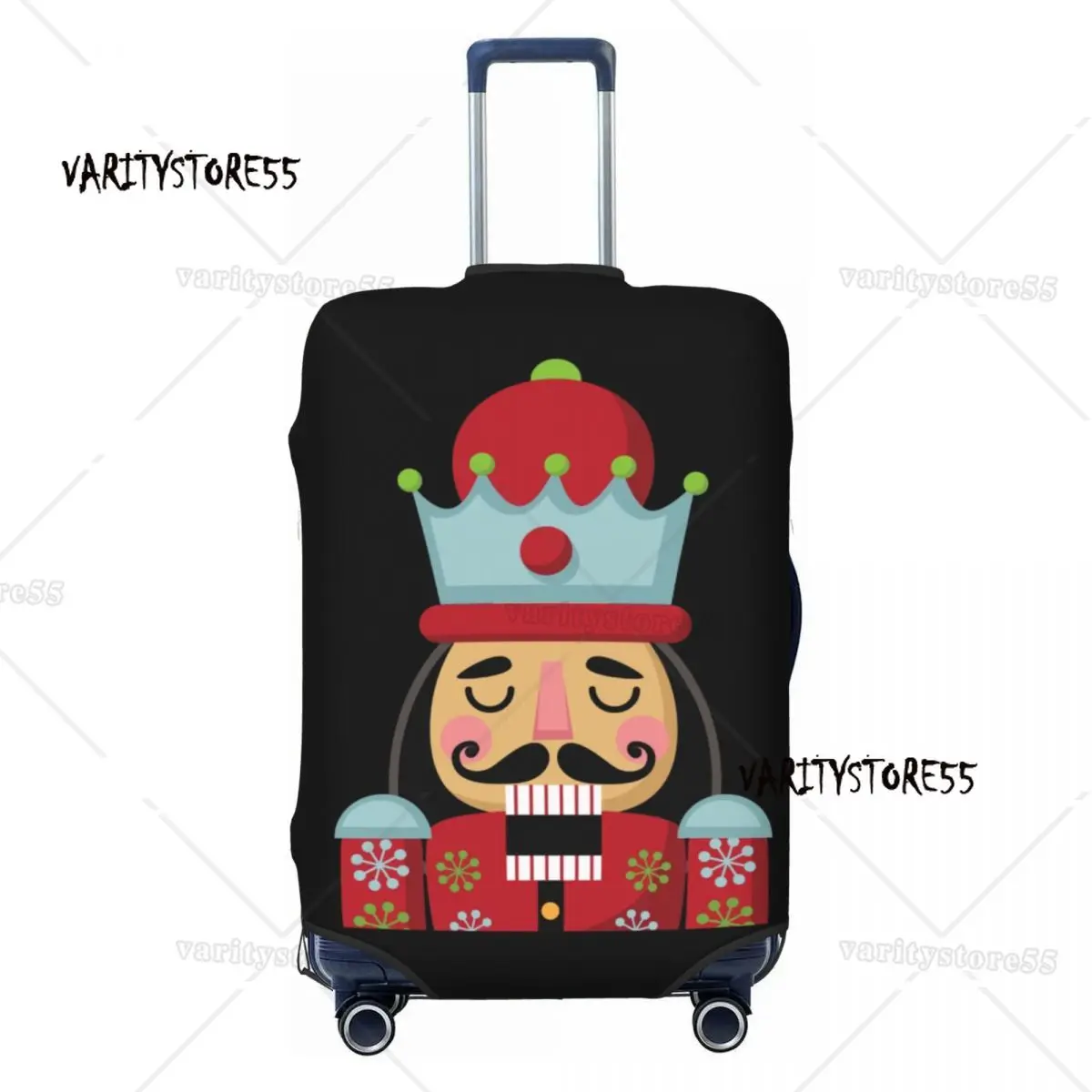 

Custom Nutcracker Luggage Cover Elastic Cartoon Soldier Toy Christmas Gift Travel Suitcase Protective Covers Suit For 18-32 inch
