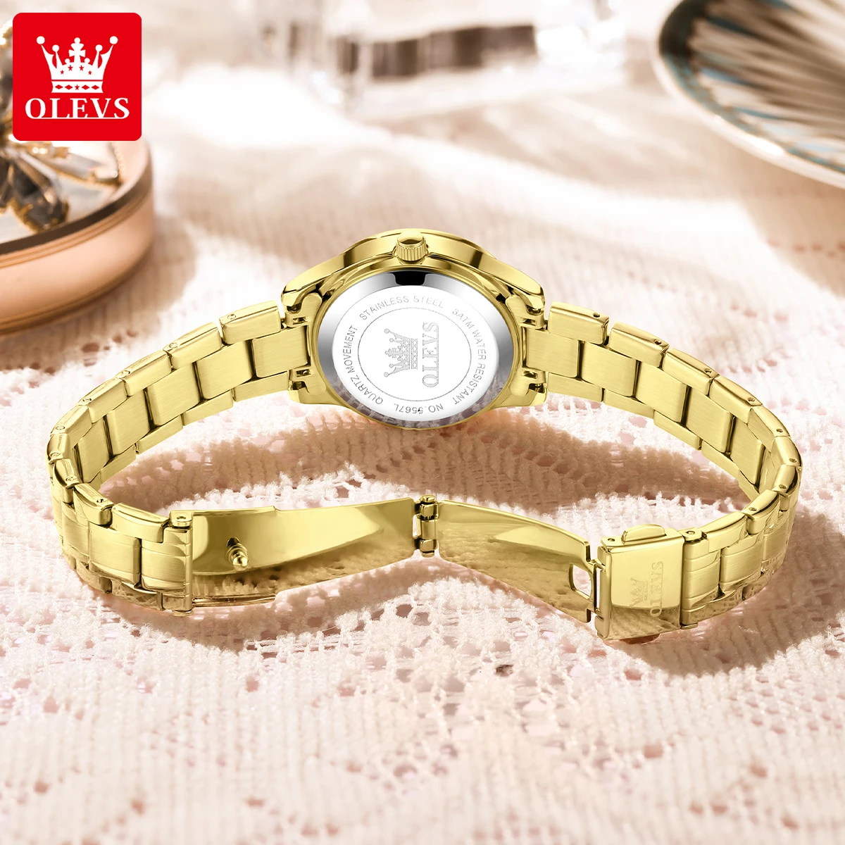 Orologio da donna di marca OLEVS, orologio al quarzo, calendario settimanale, impermeabile 5567