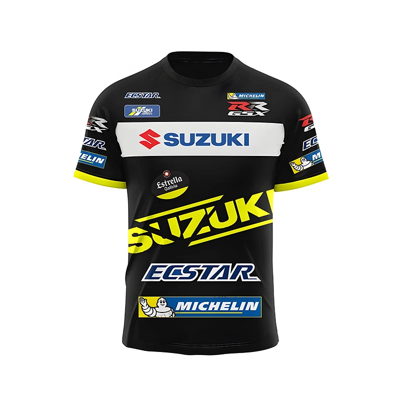 2024 Summer Hot Selling F1 Suzuki Extreme Sports Men's and Women's Racing T-shirts Fashionable Casual Quick Drying Breathable To