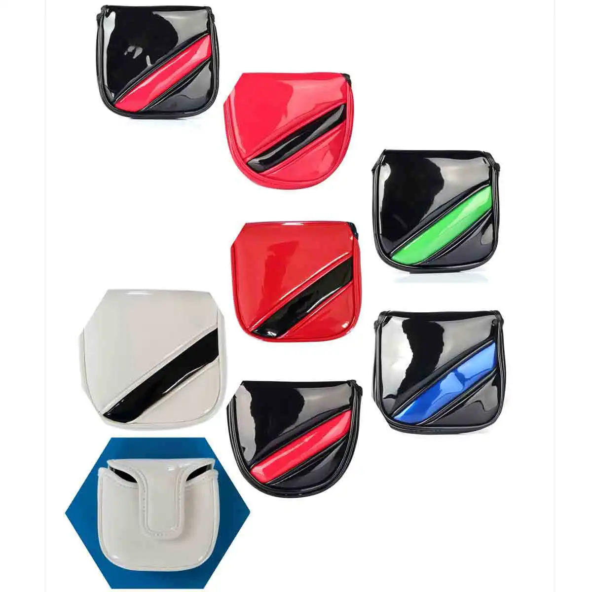 

Чехол на голову клюшки для гольфа, кожаный саржевый квадратный чехол с магнитной застежкой, 7 цветов