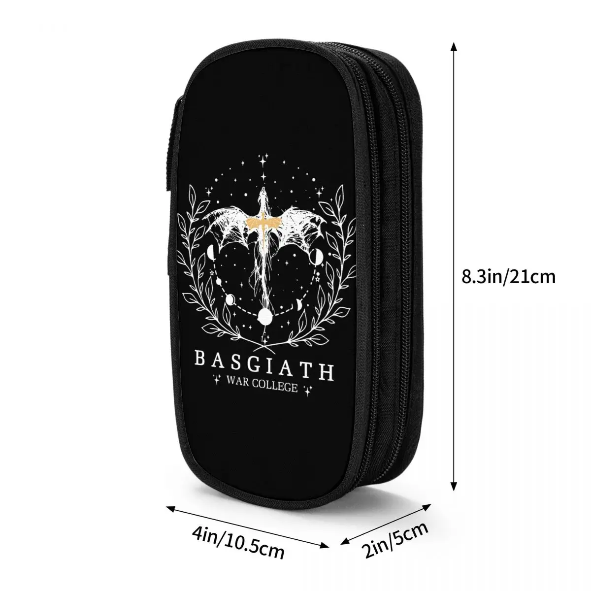 Imagem -03 - Grande Capacidade Pencil Pouch Third Wing Basgiath War Faculdade Bookish Acessórios Escolares Double Layer Pencilcase