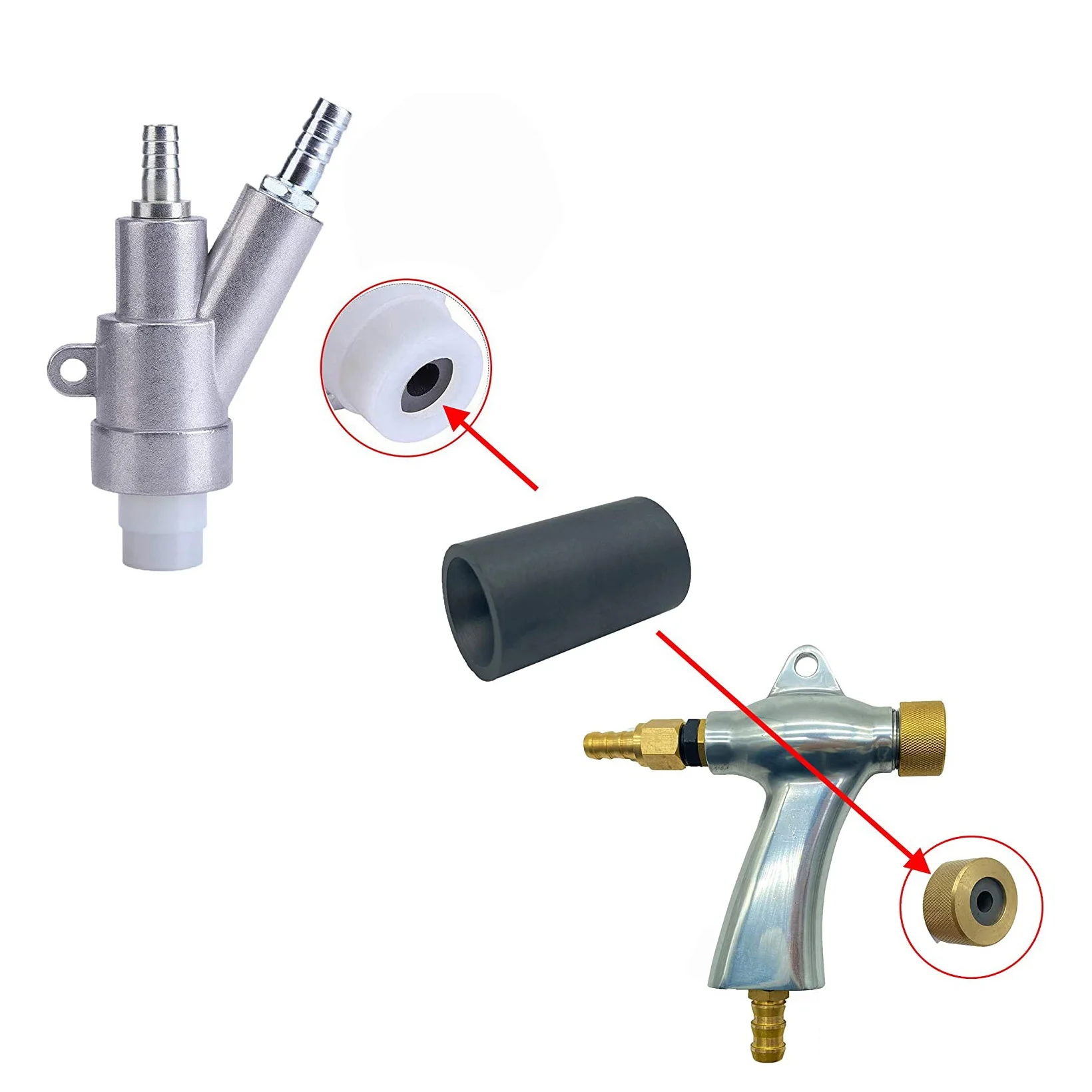 Imagem -05 - Boron Carbide Air Sandblaster Nozzle Jateamento Jateamento Abrasivo Ferramenta para Gabinete de Jateamento B4c 35x20x6 mm Pacotes