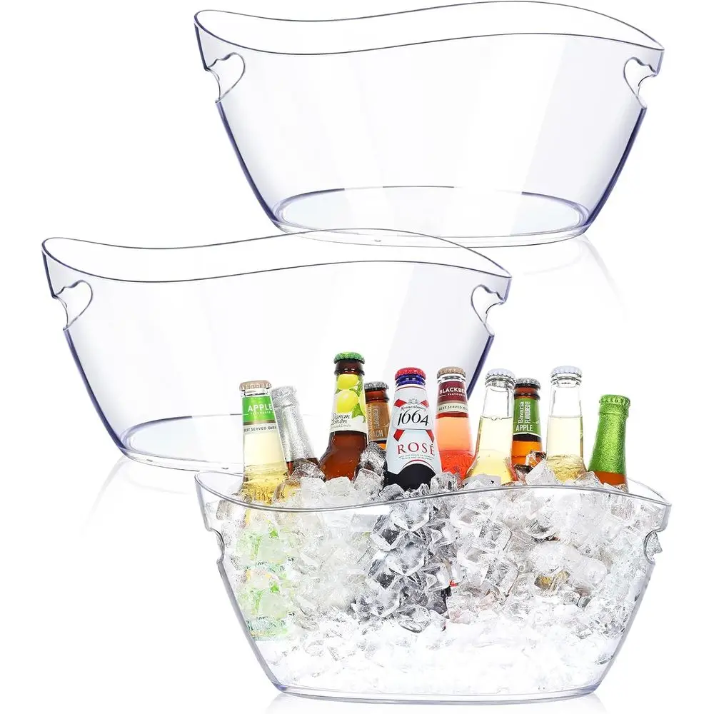 

Ice Bucket-3 pcs Acrylic Beverage Tub,Champagne Bucket or Parties, Mimosa Bar Supplies or r, Sparkling, Wine, Cocktails