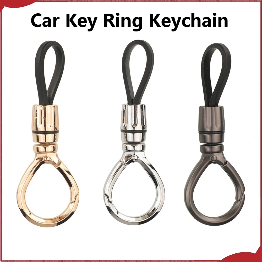 Jingyuqin New Fashion Keychain Women Men Black Buckle Car Key Ring Holder Luxury Durable Never Damage Keyring Gift