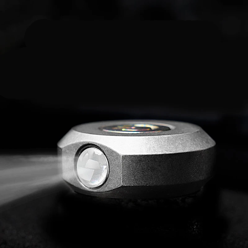 Titanium Alloy Mini Magnetic Rechargeable LED Portable Keychain Flashlight Outdoor Camping Hiking Portable EDC Tool