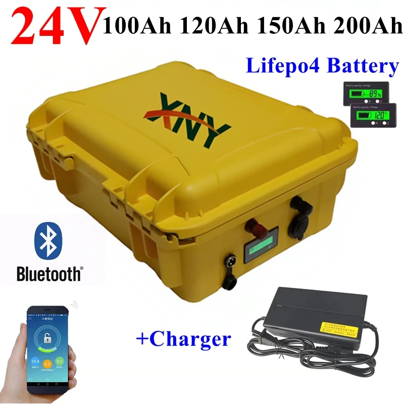 

24V LiFePO4 Battery 100AH-200AH Lithium Iron Phosphate with Charger 24V Lifepo4 for Solar System UPS EV EV Charging System