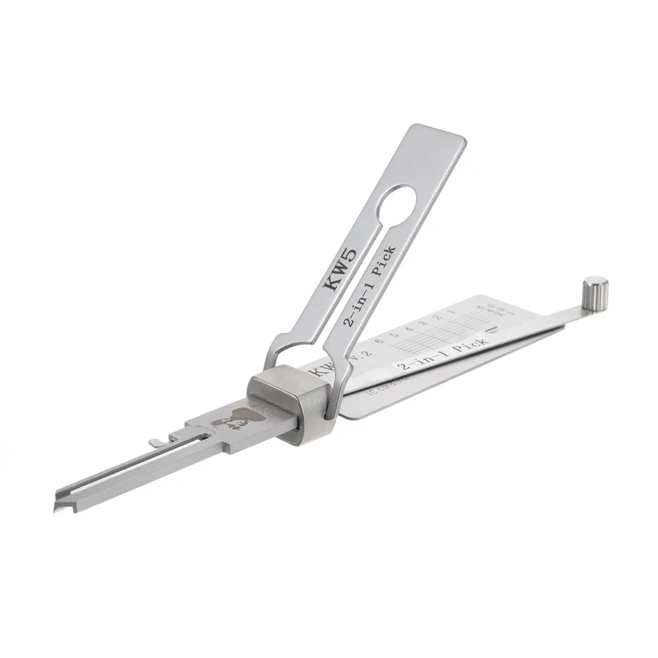 

KW5 Stainless Steel 2-in-1 Key Hook Pick Set O-Ring Pick-up Kits Car Un ing Engineering Tool Kit for Maintenance Repair