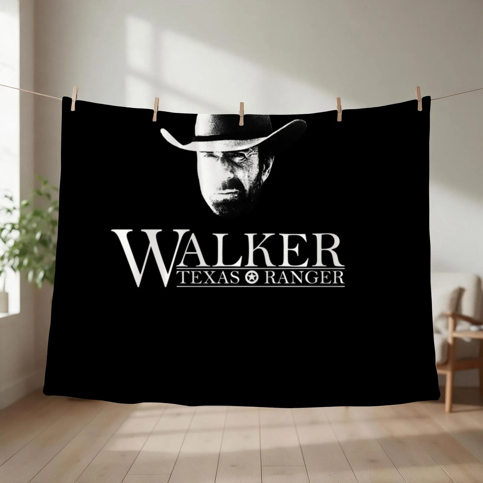 Walker Texas Ranger (Chuck Norris) Head and Logo Essential Throw Blanket Travel Heavy heavy to sleep Blankets