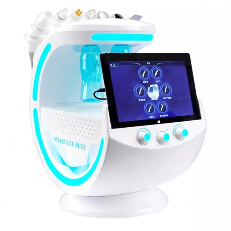 Machine Hydro DermDelhi Smart Ice Blue, épurateur de peau, analyseur de soins du visage, élimination des déformations, équipement de beauté, 7 en 1