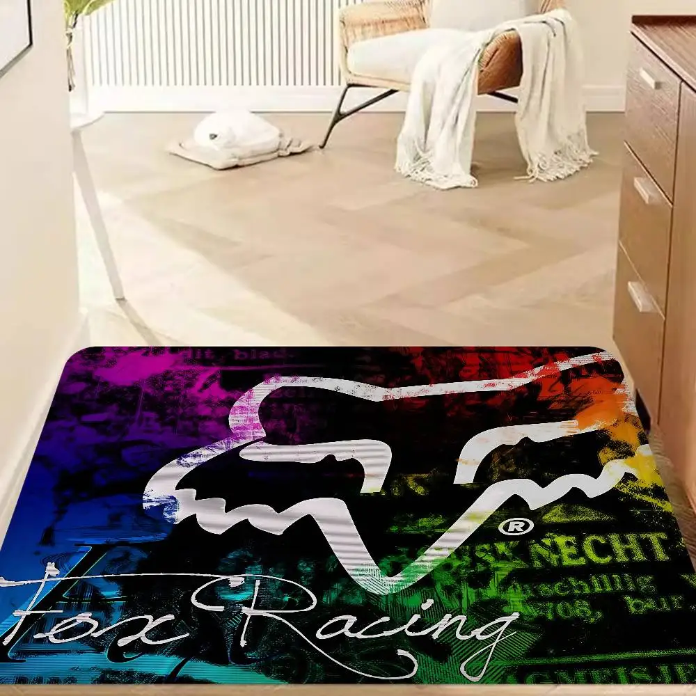 F-FOX Racing Car Moto Bathroom Mat Anti-slip Absorb Water Long Strip Cushion Bedroon Mat Hotel Decor Mat