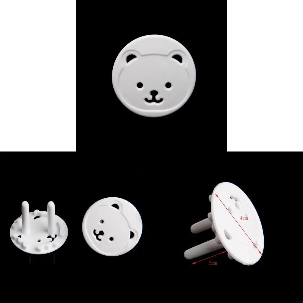 

95ae 10 Pieces EU Power Socket Socket Baby Child Safety для защитного устройства Anti-Shock Protector Protector Белый цвет