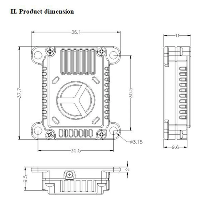 5.8G 5.8Ghz 3W Video Transmitter VTX 48CH 25MW/1000MW/2000MW/3000MW Adjustable For Long Rang FPV Racing Drone Accessories