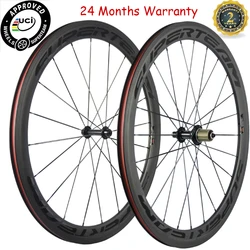 UCI Approved SUPERTEAM 50mm Clincher Carbon Wheelset Road Bike Wheel 700C Carbon Bike Wheels High TG