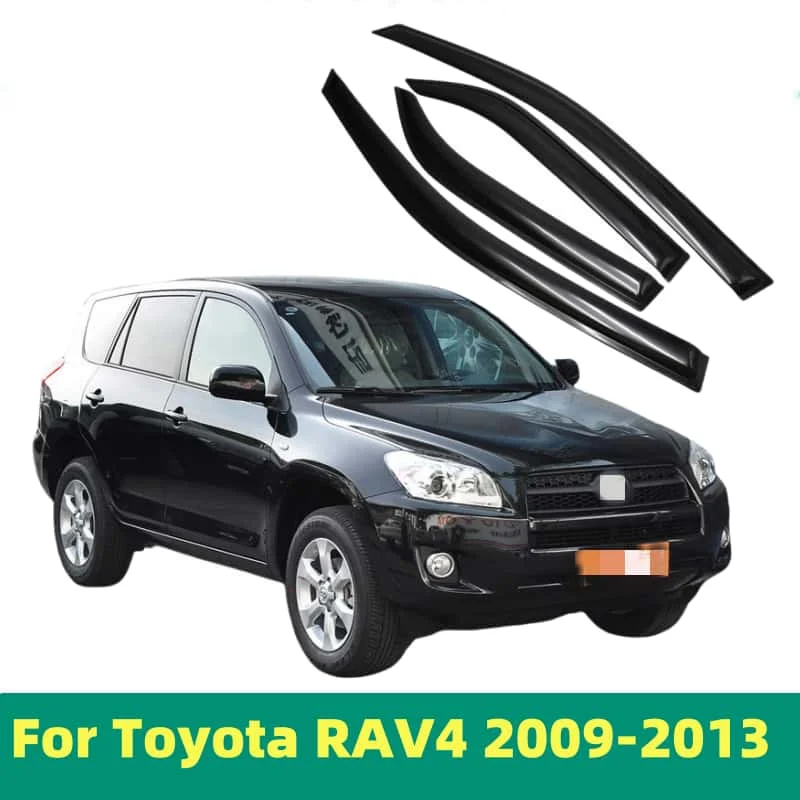 

For Toyota RAV4 2009-2013 Window Visor Side Vent Rain Guard Deflectors Shade Shield Shelter Protector Cover Cars Accessories