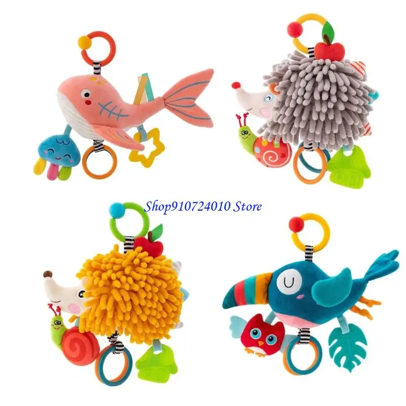 

77HD Infant Sensory Play Hanging Animals Colorful Visual Stimulation And Sound Toy