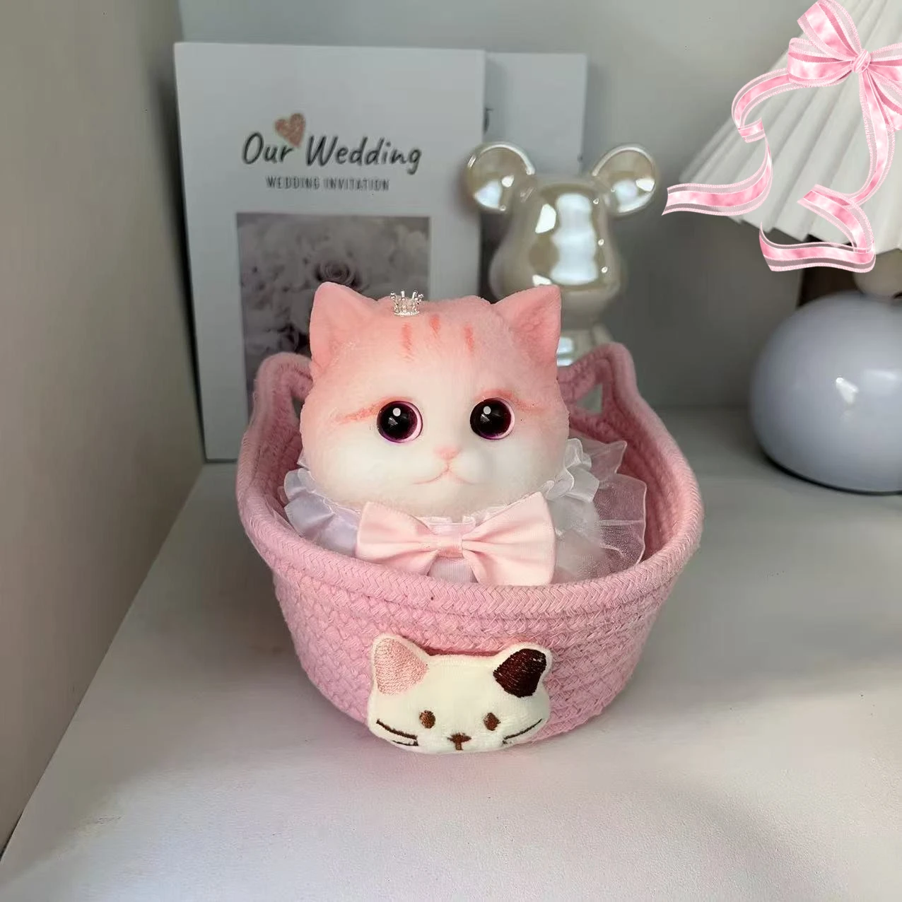 แมวน่ารักอ้วนอ้วน ของเล่นบีบคลายเครียด นุ่มสบาย ช่วยคลายความเครียด เหมาะสำหรับวางบนโต๊ะทำงาน