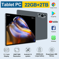 2025 NEW Pad P61 22GB+2TB 11inch Android 14 Ai Powere 20000mAh Snapdragon888 5G HD 4K WIFI Dual SIM Card Bluetooth Tablet PC Tab
