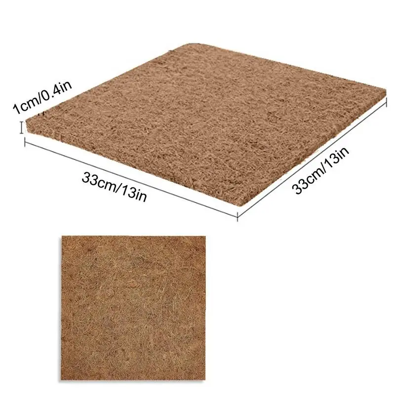 6/10pcs Coconut Fiber Bedding For Chicken Nesting Boxes Coconut Fiber Nesting Pad Chicken Coop Floor Mats Reusable 13*13*0.4inch