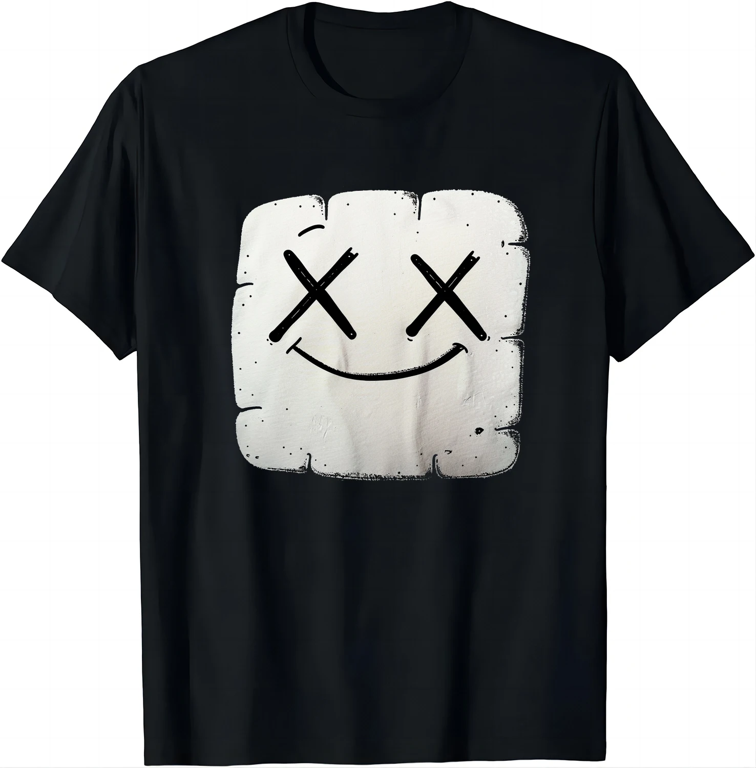 Irresistible Smile Tee - Crossed X for Laughter T Shirt  Men Clothing Tops Graphic T Shirts Camisetas Streetwear Vintage Shirts