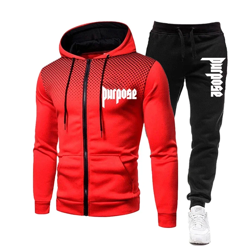 

Men's hoodie set 2025 autumn/Winter casual zippered hoodie and sweatpants, hoodie sweatpants, jogging pants