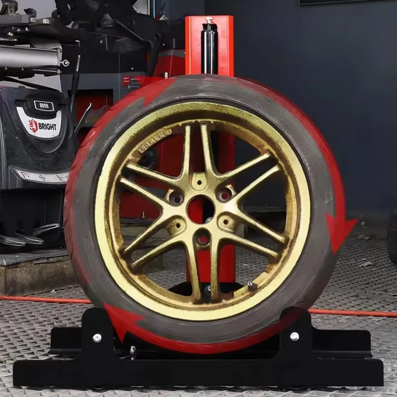 Soporte de acero para detalles de ruedas de coche, soporte de Metal para ruedas de detalles enrollables para lavado de ruedas de coche