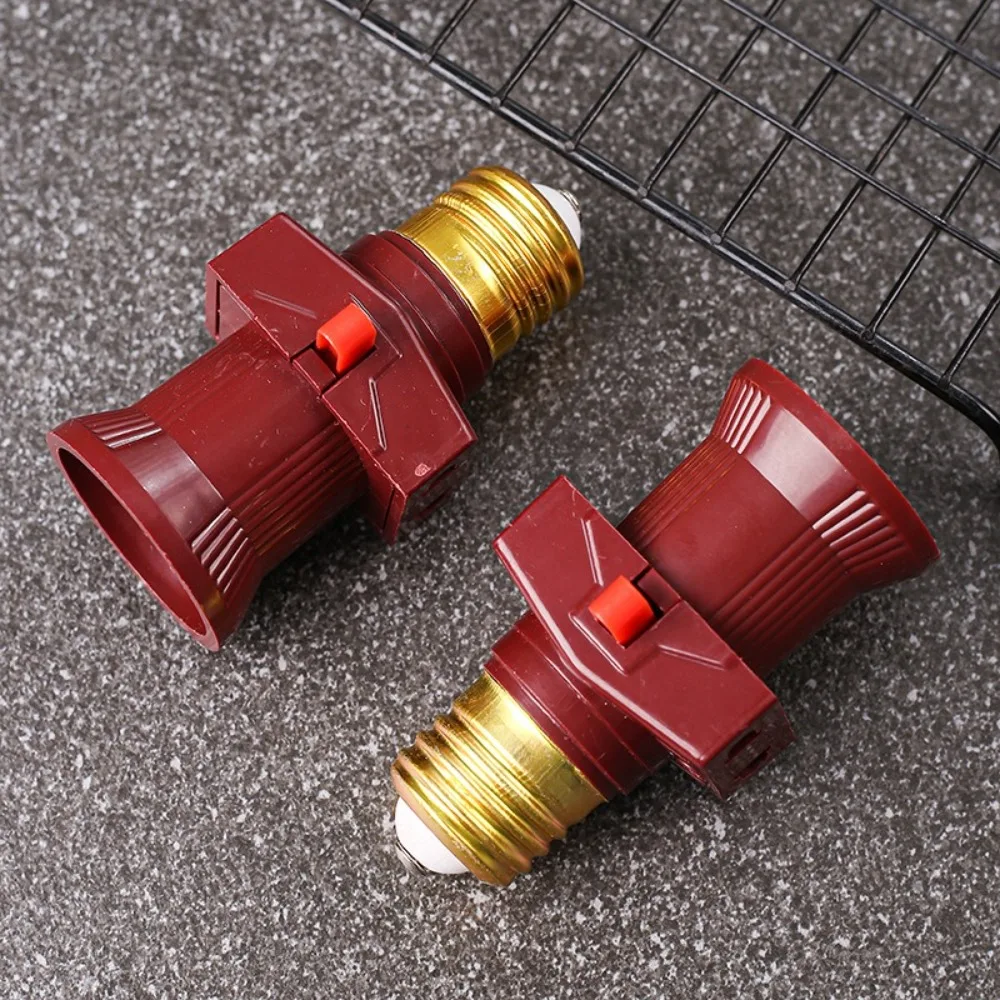 2Pcs/set Plastic E27 Lights Bulb Socket With Switch 111V- 240V Light Bulb Holder Socket Conversion Bulb Adapter