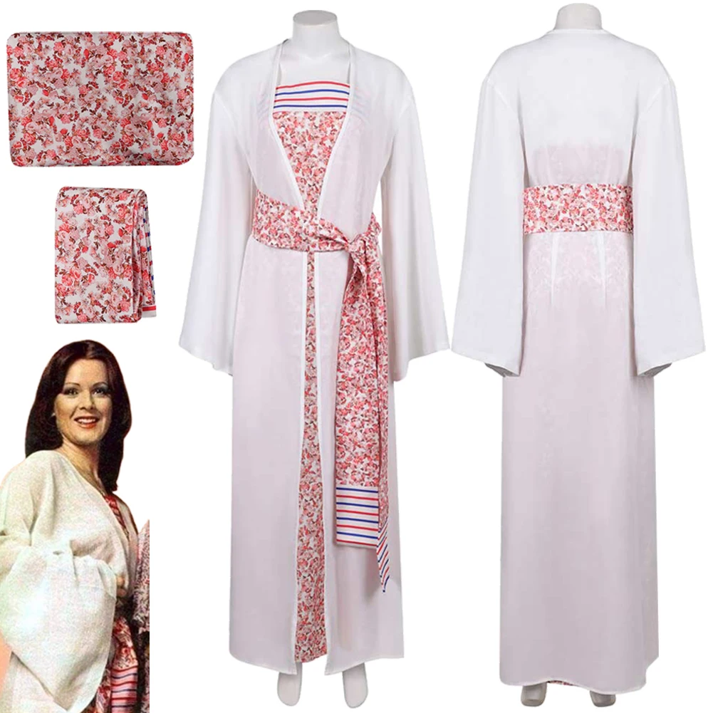 

Anni Frid Косплей Фэнтези Цветочный Принт Длинное Платье 70-х годов Группа ABBA Костюм Маскировка Взрослых Женщин Ролевая Игра Фантазия Вечерние Наряды