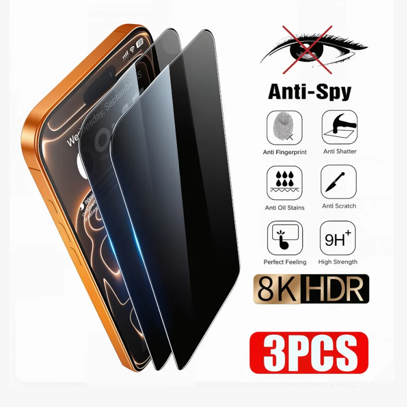 iPhone स्क्रीन प्रोटेक्टर 3 टुकड़े