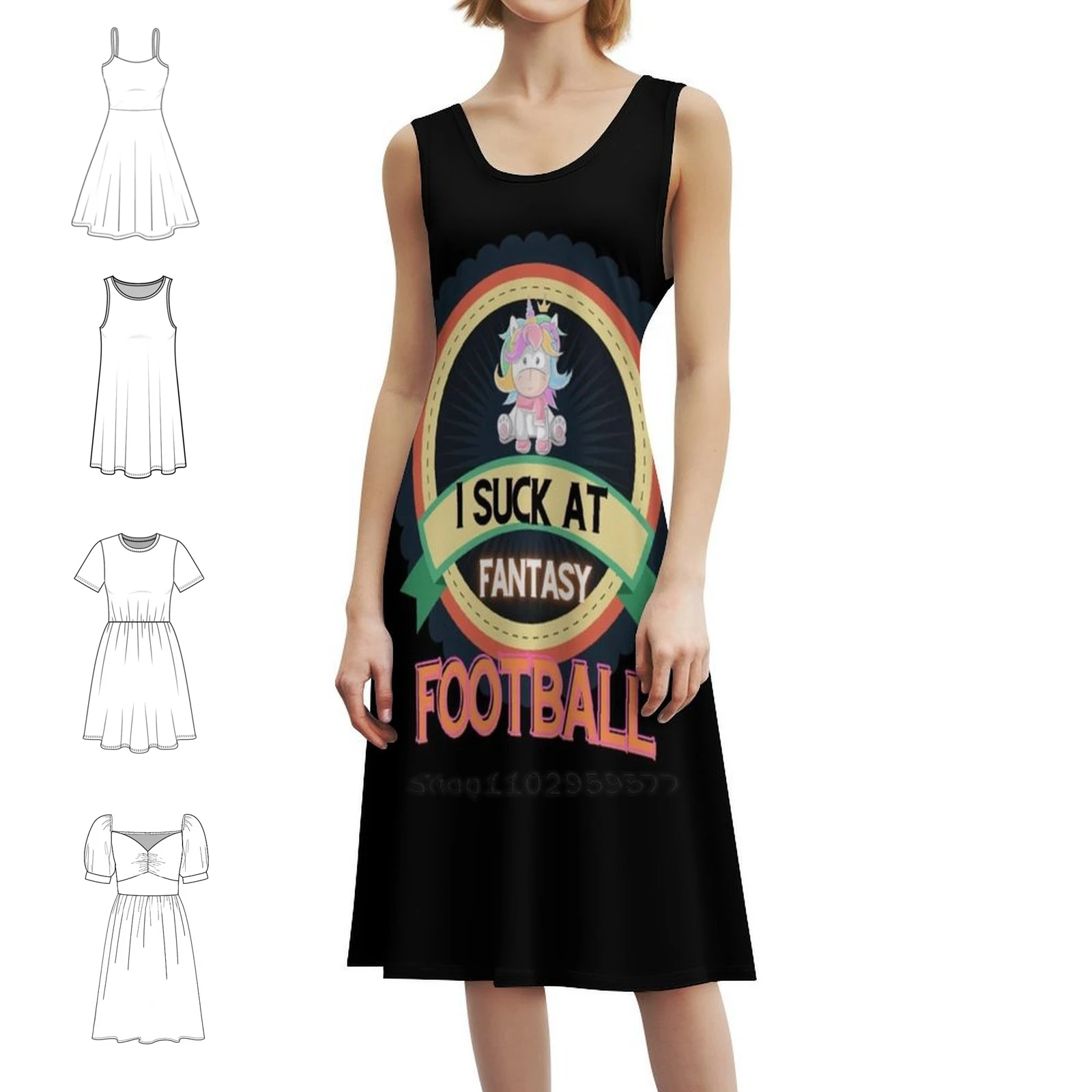 

Классическая футболка I Suck At Fantasy Football, повседневное платье в корейском стиле для женщин, простые повседневные офисные женские платья Suck Fantasy