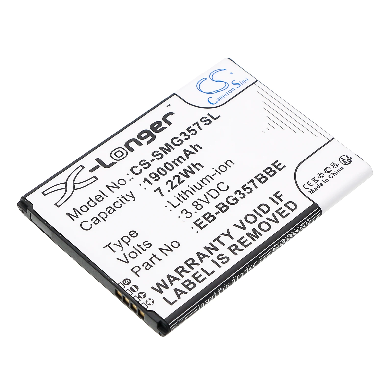 

Li-ion Mobile, SmartPhone Battery for Samsung, 3.8V, 1900mAh, Compatible Models: Galaxy Ace 4 LTE, Galaxy Ace Style LTE, SM-G357