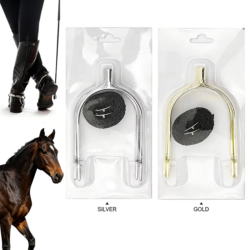 Adjustable Equestrian Horse Spurs with Straps for Training, Classic Durable Spurs for English Riding & Western Practice