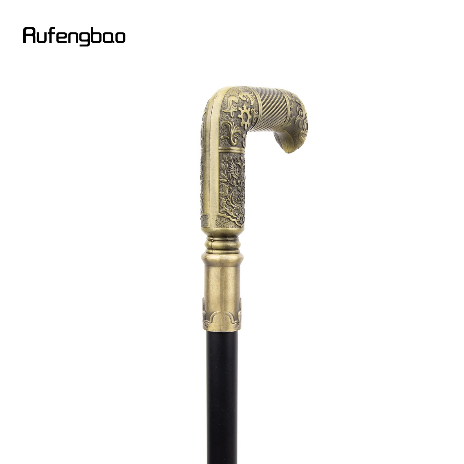 Cobre rússia dupla cabeça águia engrenagem vara festa elegante bengala cospaly cana botão crosier 90cm desempenho palco cana