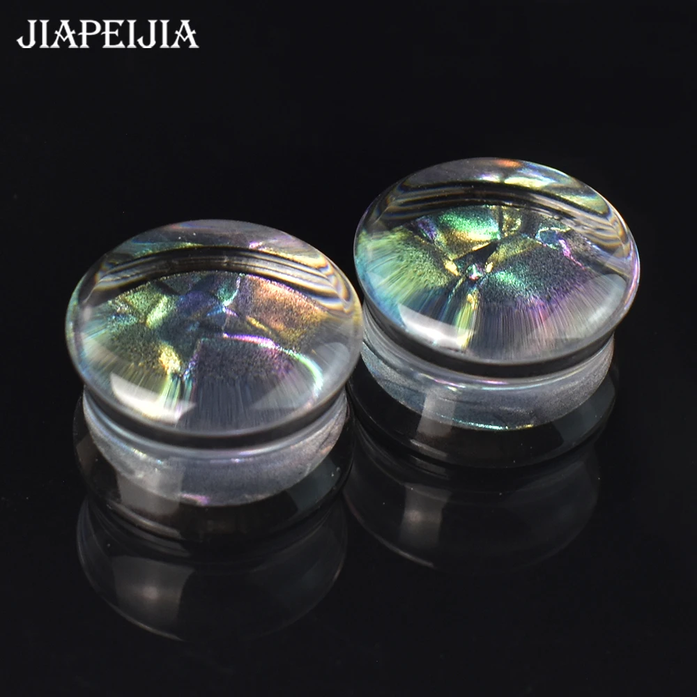 2pcs 6-50mm Multicolor Ear Gauges Tunnels Double Flared Plug Ear Stretcher Expander Body Piercing Jewelry for Women Men