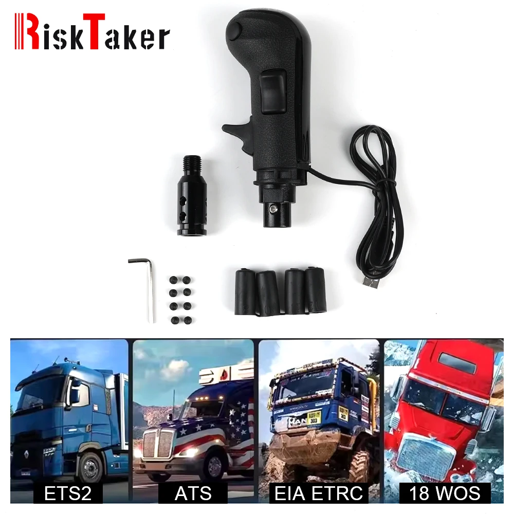 RiskTaker USB Truck Simulator Shifter  for Logitech G29, G27, G25 joysticks for ETS2&ATSEuro Truck High Low Gear Simulator